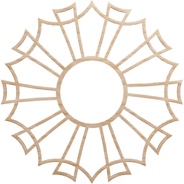 Ekena Millwork Augustus Wood Fretwork Pierced Ceiling Medallion, Alder, 24"OD x 8 1/2"ID x 3/8"T CMWP24X24X0375AUAL - main